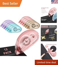 12 Pack Scrapbook Tape, Double Sided Tape Roller for Crafts, Adhesive Glue Ru...