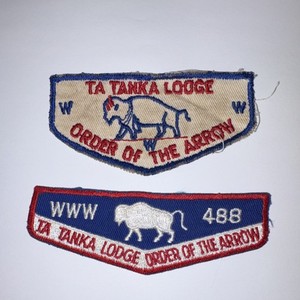 OA Lodge 488 Ta Tanka -  Order of the Arrow Patches Set of 2 Boy Scouts