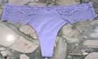 NEW Victoria Secret Dream Angels Lace Trim Thong Panty - Star Lilac - XXL