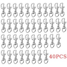 40pcs Dog Leash Clasp Snap Hooks Clips Pet Leashes Spring Buckle for Linking Pet