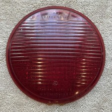 Antique Automobile Hot Rod Vintage K-d Lamp Co. Red Glass Fog Light Lens No.855