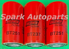 Lot of 3 Engine Oil Filter BALDWIN BT251, BT237 For CATERPILLAR, FORD