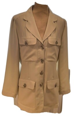 GEORGES RECH PARIS FABULOUS SILK BLEND 4 BUTTONSBLAZER, 4 POCKETS, PERFECT STYLE