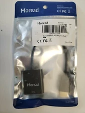 Moread HDMI to VGA Adapter with Audio, Gold-Plated Active to (Male to Female) 