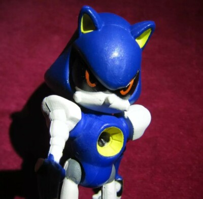 3 Zoll 8 cm METALLSONIC DER IGEL! SONIC BOOM FIGUR SPIELZEUG ROBOTER TOMY SEGA GELENKT