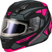 GMAX MD-04S Sector Helmet with Elecric Shields 2XL Black/Pink
