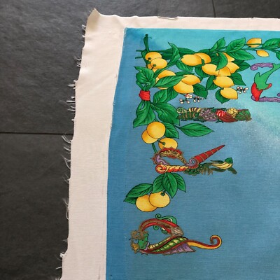 GIANNI VERSACE silk fabric panel Wild Summer print from S/S 1993 GIANNI VERSACE silk fabric panel Wild Summer print from S/S 1993