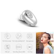 Mini In-ear Bluetooth Wireless Headset Music Earphone Stereo Earbud with Mic