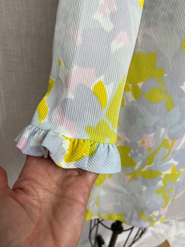 Mini Vestido De Colección Años 60 Mod Pastel Floral Volantes Línea A Scooter Twiggy Crepe Poli S - Imagen 9 de 19