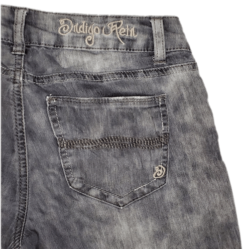Indigo Rein Gray Charcoal Wash Skinny Denim Jeans Low Rise Womens Size 3R - Picture 3 of 5