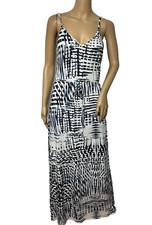 Envi Stretch Knit Sleeveless V Neck Printed Maxi Dress Size XS
