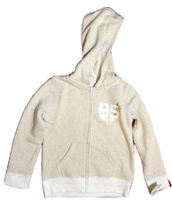OshKosh B'Gosh Girl's Beige/Gold Zip Up Hoodie - Size 4 - NEW 34
