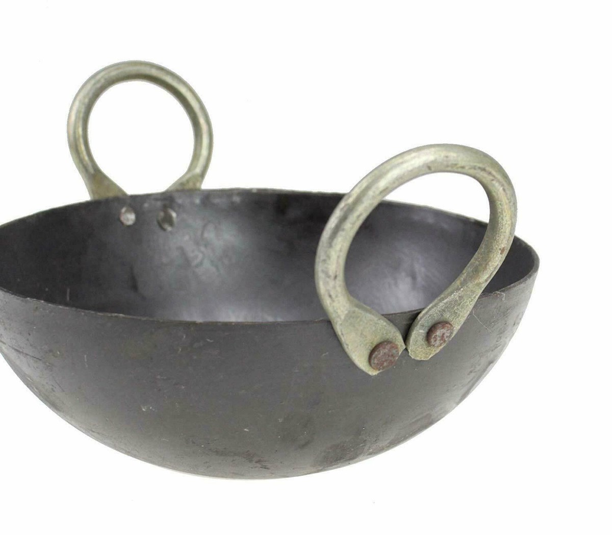 Iron Karahi Kadai Kadhai Iron Wok Balti Dish With Handles Heavy