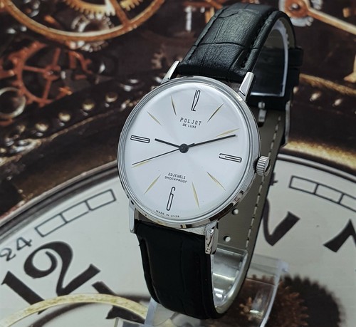 NOS! Poljot De LUXE Ultra SLIM 23 Jewels 2209 Soviet Vintage Men's Watch USSR - Picture 2 of 12