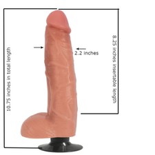 Huge Dildo Thick Girth Dong Large Wide Thick Realistic VIBRATING Big Giant Cock