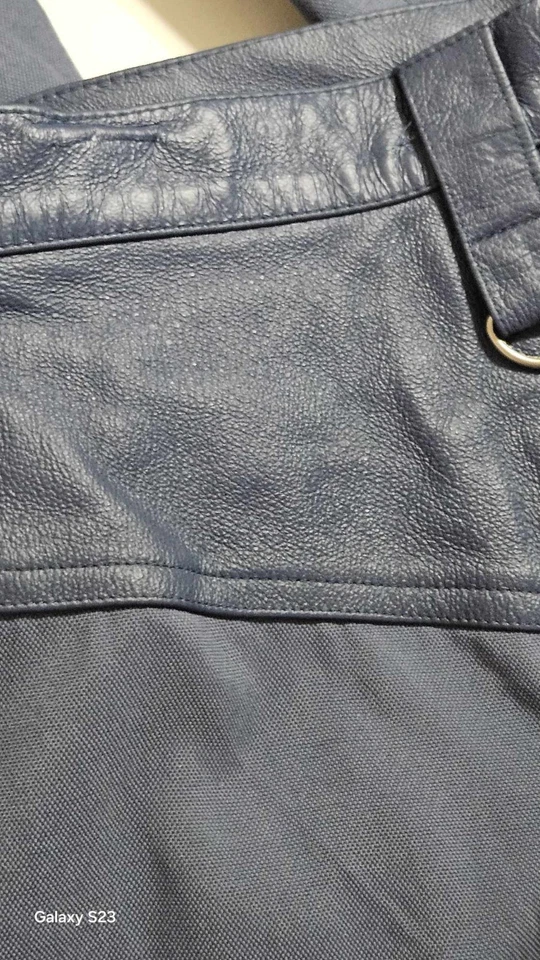 PAMELA McCOY Collections Leather 2 Piece Nwt Women's Skirt Suit 1x Dress Blue - Image 4 of 4