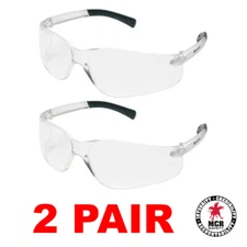 MCR Safety BK-110 Bearkat Safety Glasses With Clear Lens (2 PAIR)