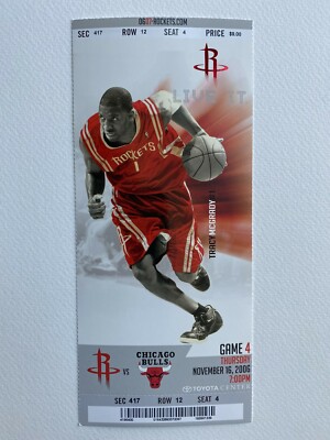 2006 Chicago Bulls at Houston Rockets Ticket 11/16/06 | eBay
