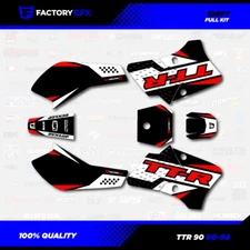 Black & Red Shift Racing Graphics Kit fits 00-08 YAMAHA TTR90 TTR 90 decal