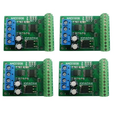 4x8ch Input/Output UART RS485 Modbus RTU Controller PLC Expansion board for MEGA