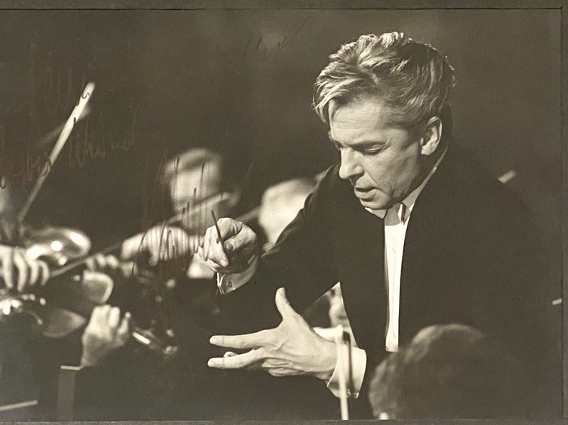 Herbert von Karajan signed Photo by Siegfried Lauterwasser