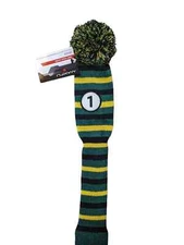 Maxfli Knit Driver Headcover, Green/Yellow/Black, #1