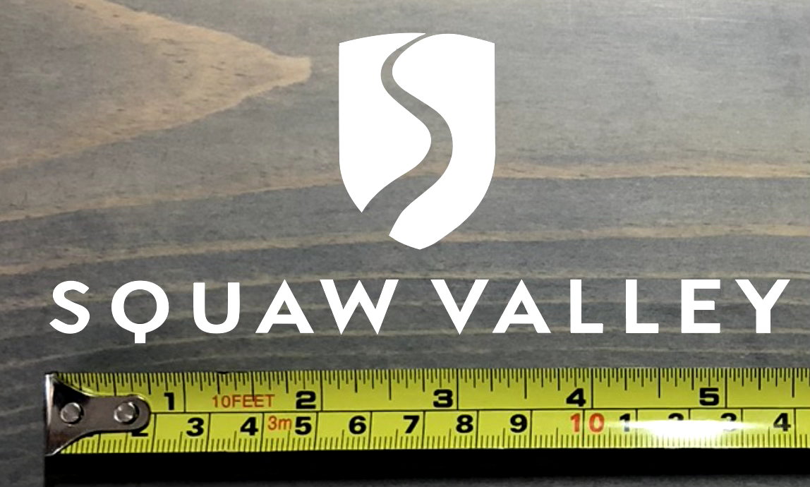 Adesivo Squaw Valley 5.5 Pollici, Decalcomania Bianca Per Sci E Snowboard, Lake Tahoe, Prodotto USA