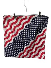 Made in the usa Cotton Poly Americana Flag Bandana 20 .5 by 20.5 inch