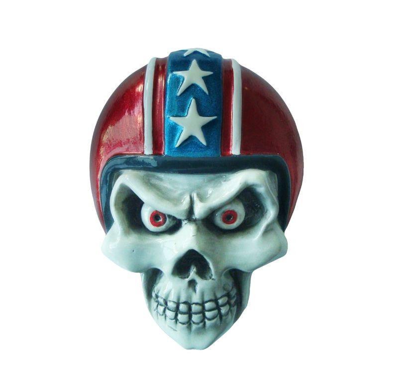 Sticker 3D skull helmet rouge Lethal Threat en vinyle thermoforger
