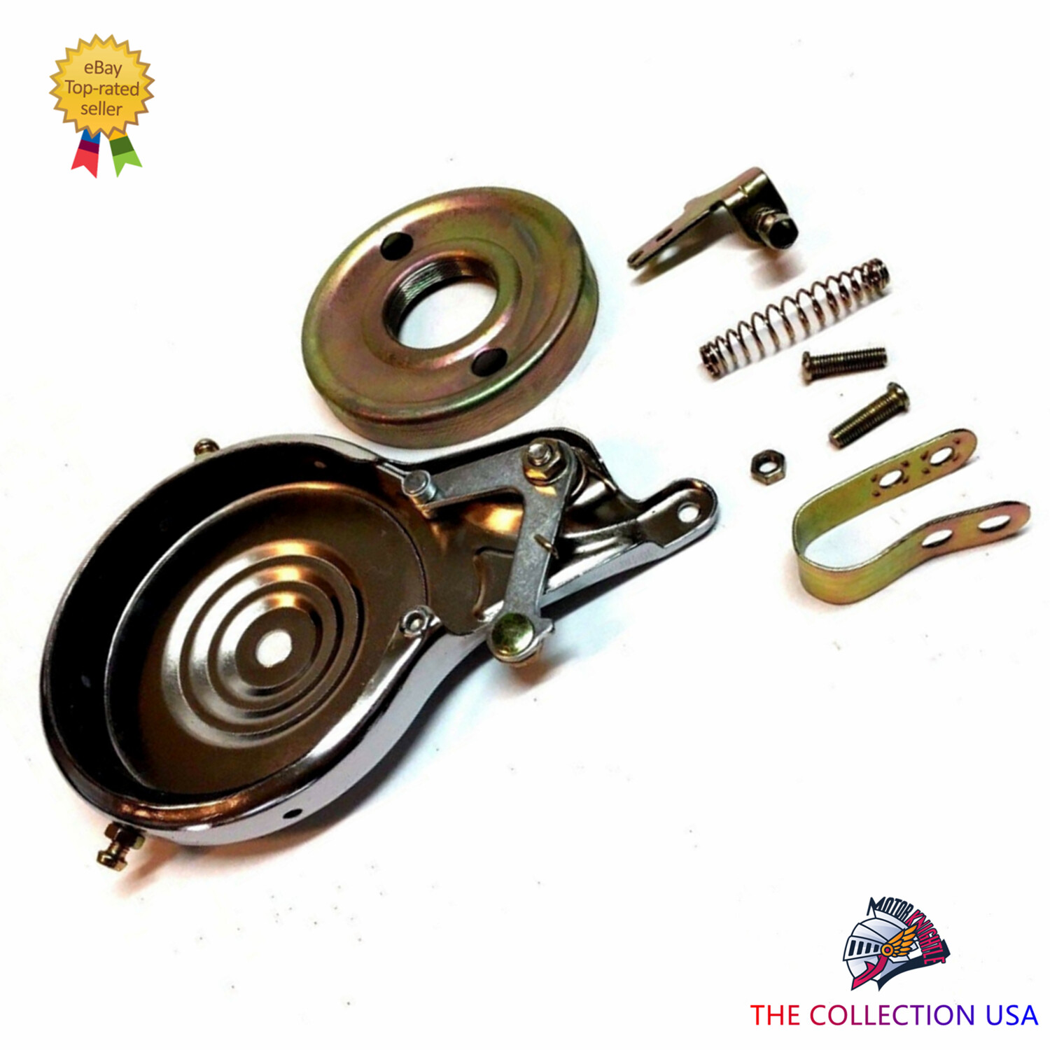 BAND DRUM BRAKE ASSEMBLY WITH 90MM ROTOR (SILVER) FOR RAZOR MX350,MX400