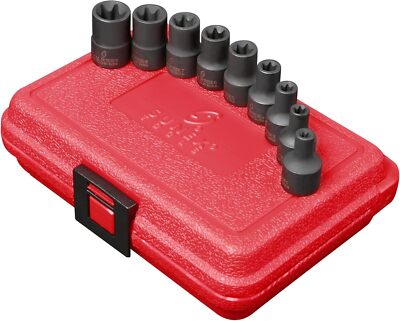 Sunex International 3670SE 9 Pc. External Torx Socket Set - E5 thru One Size 