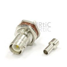 1X RP BNC Female Jack Bulkhead Nut RF Coax Connector crimp RG316 RG174 Cable NEW
