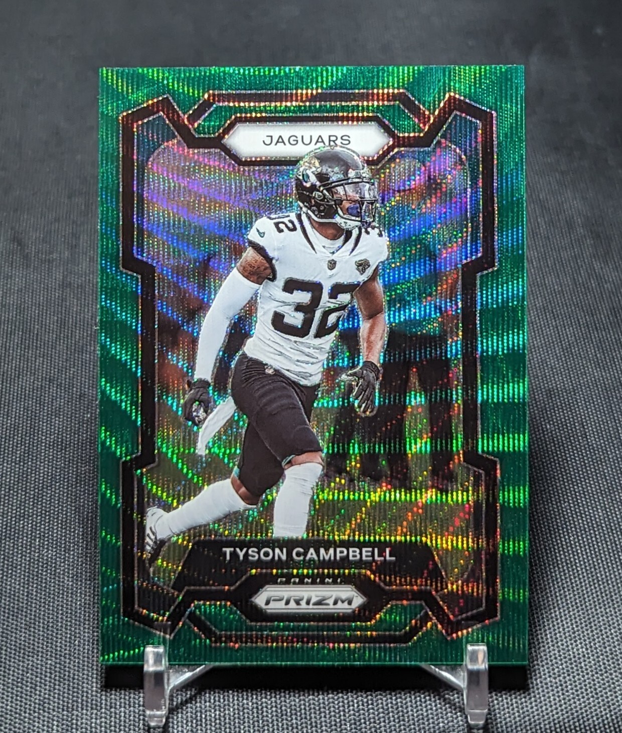 Tyson Campbell Green Wave Holo 2023 PRIZM Football #140 Jacksonville Jaguars 