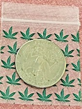 100 SMALL BAGGIES 1515 1.5" X 1.5" MINI RESEALABLE POLY DESIGNER BAG MARIJUANA