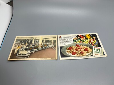 Kellogg s Advertising Lot Postcard And Blotter Historic Collectible Cool!