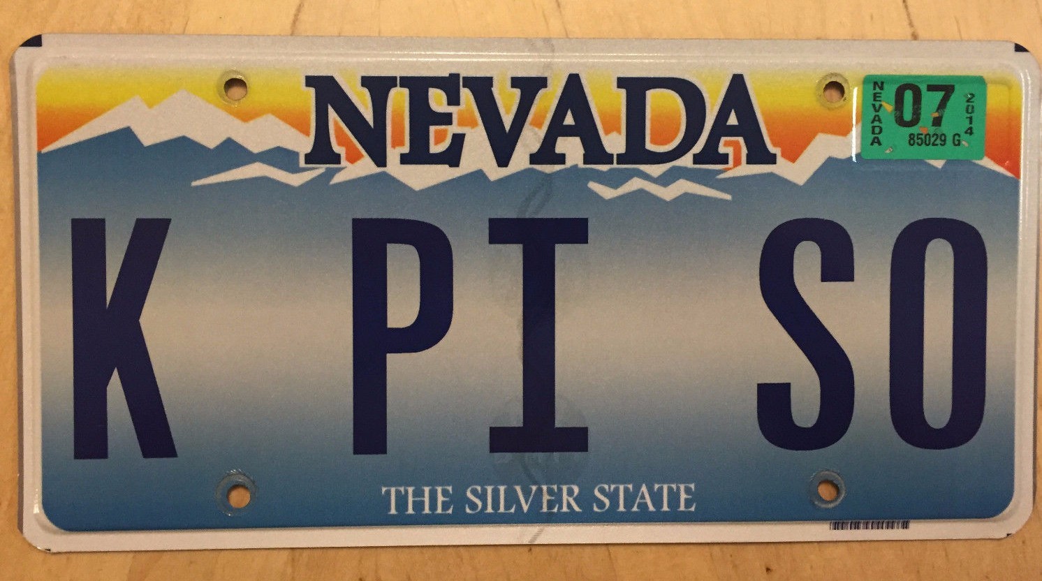 NEVADA GRAPHIC VANITY LICENSE PLATE " K PI SO " QUE PASA PASO GREEK