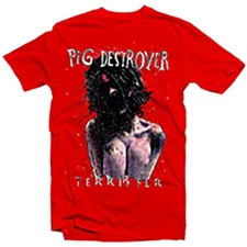 Pig Destroyer Album Men T-shirt Red Short Sleeve All Sizes XA598
