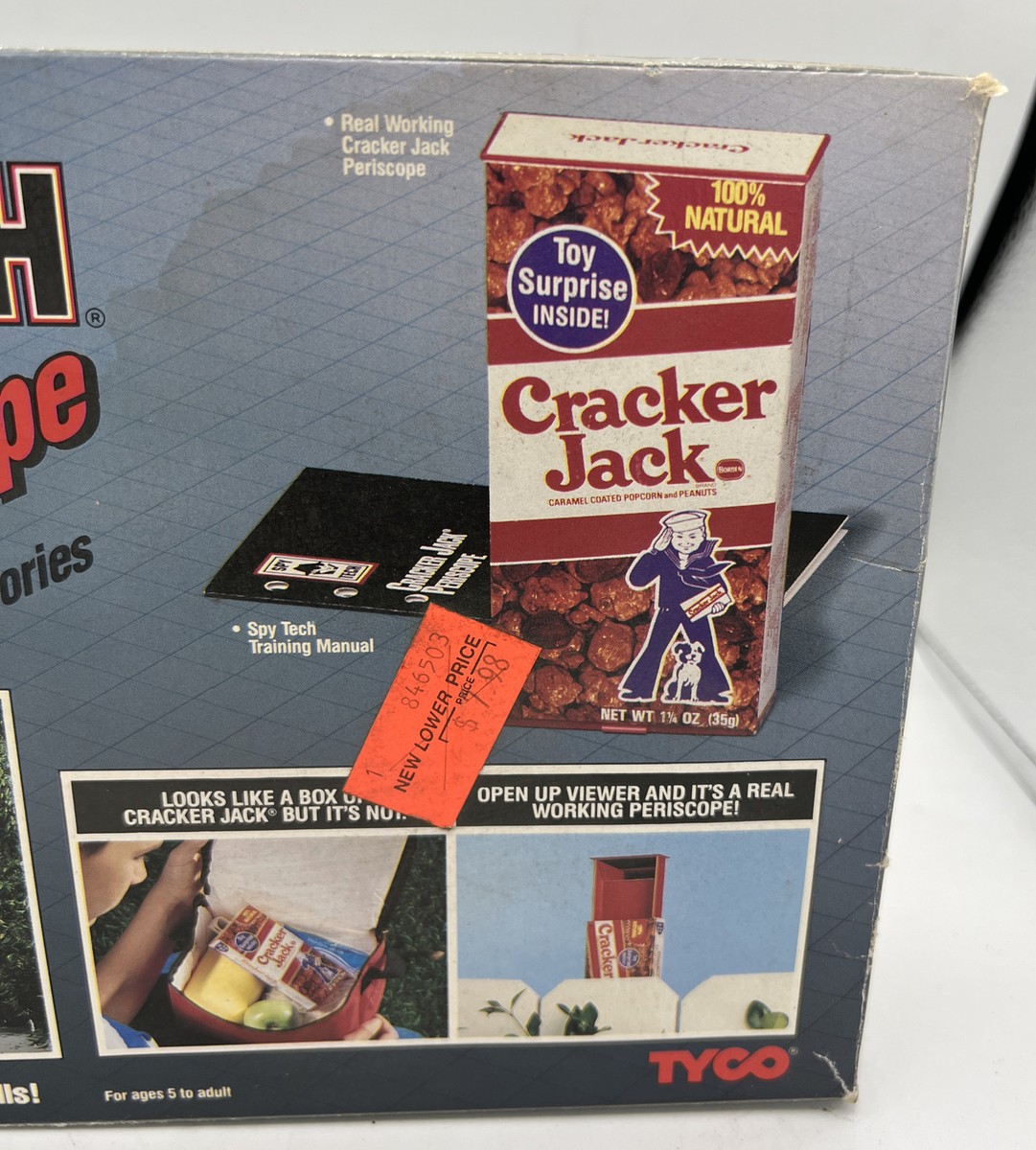 VTG TYCO 1992 Spy Tech Cracker Jack Periscope with Spy Accessories