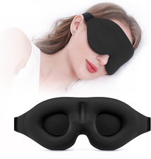 3D Sleep Mask for Side Sleepers, Complete Light Blocking Eye Cover