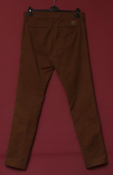Men Carhartt WIP Trousers Brown Cotton 32 / M / 46