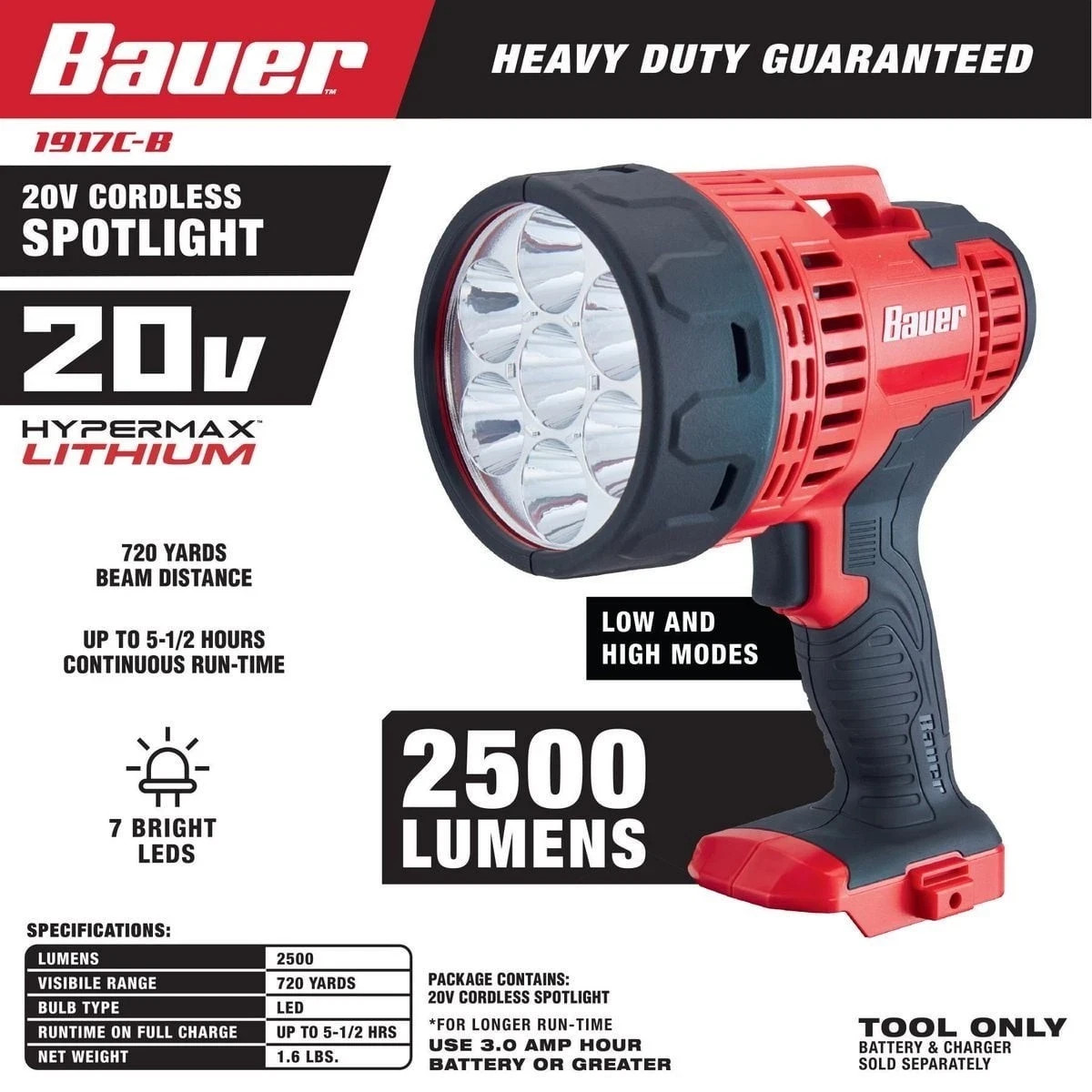 Lampe De Machine BAUER & Böcker M 12W – 1200 Lm, Orientable, Costaud Et Durable