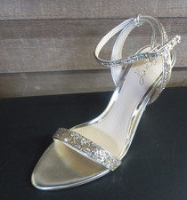 JEWEL BADGLEY MISCHKA WOMEN'S HIGH HEEL GOLD GLITTER SHOES - US 7