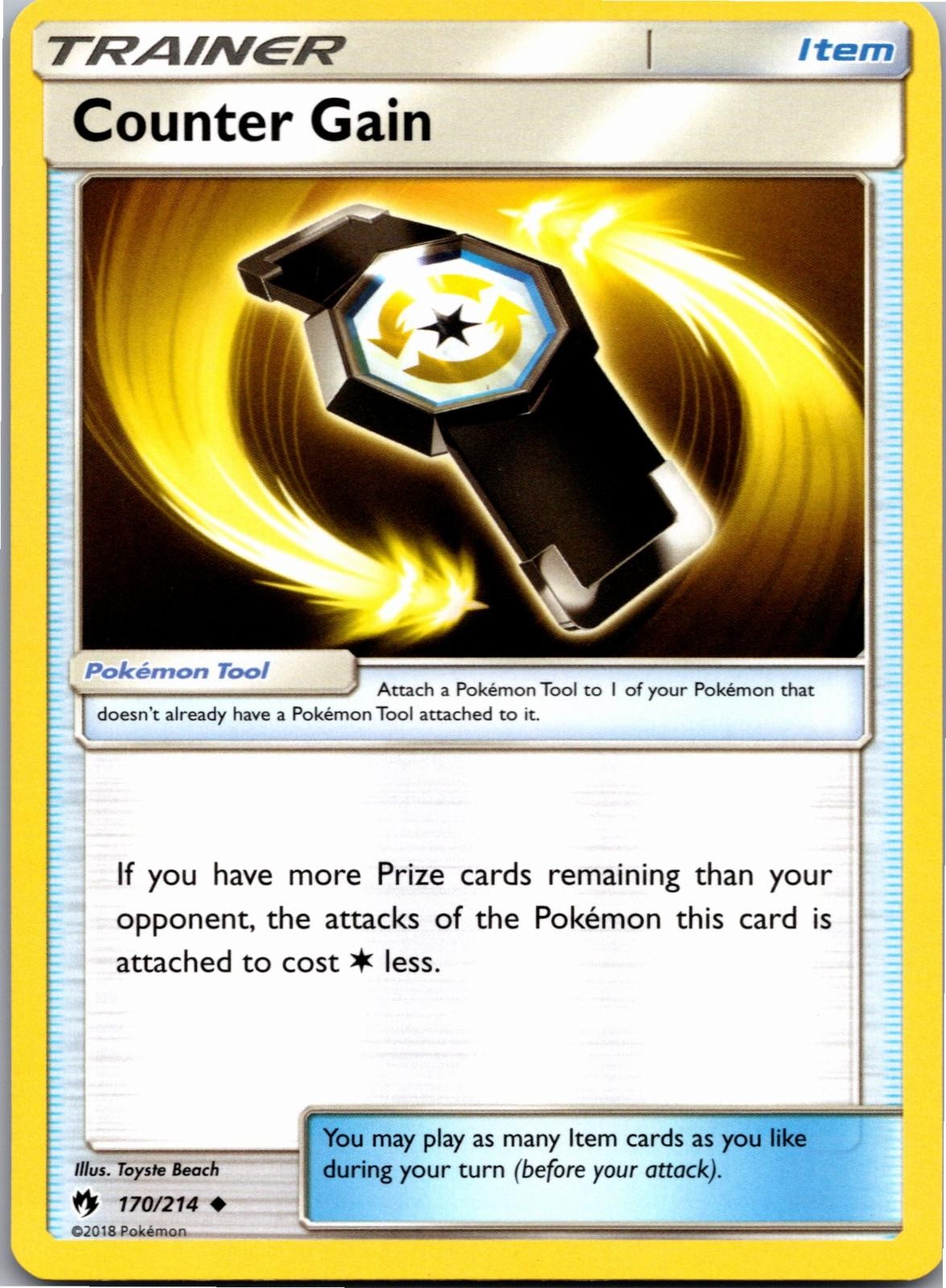 Counter Gain 170/214 Uncommon Lost Thunder Pokemon Near Mint