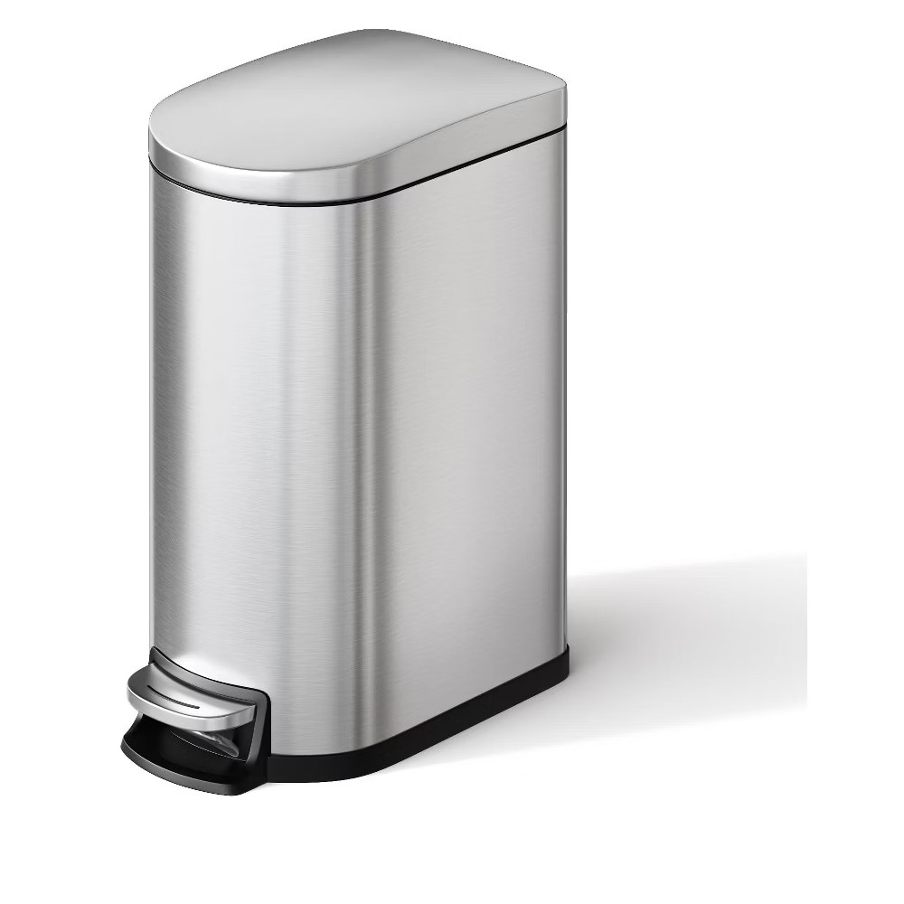 Metal Step Trash Can Slim Bathroom Garbage Bin with Soft Close Lid 14990₽