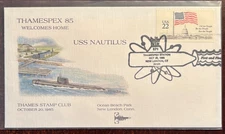 Welcome Home USS Nautilus: THAMESPEX '85, Gill Craft cachet