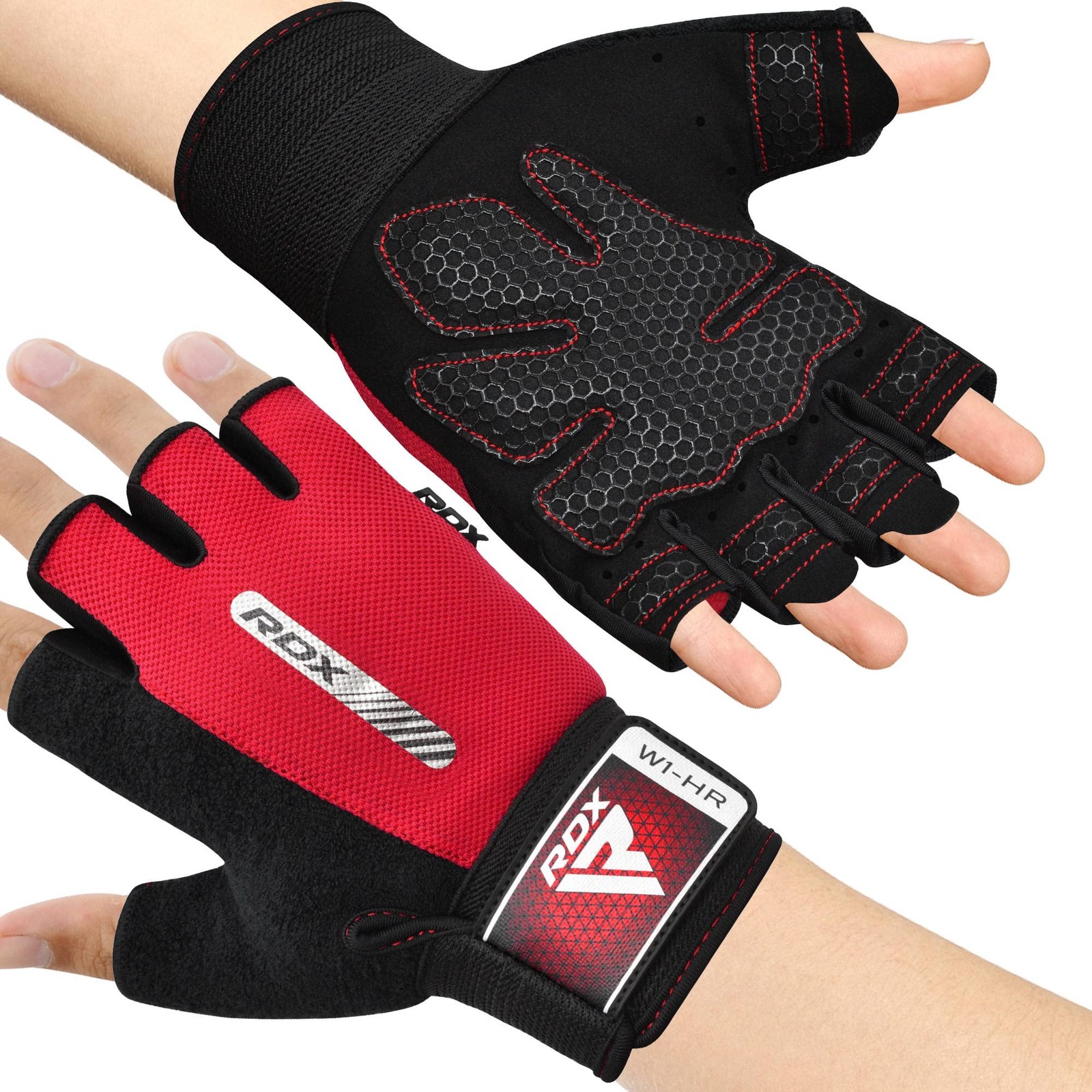 Gants de musculation respirants de qualité supérieure en tissu élastique noir