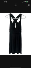 Ruby Rox Womens Medium Solid Black Sleeveless Dressy Dress USA Made