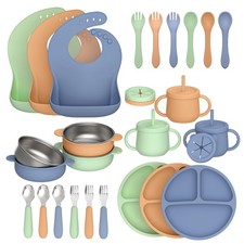 27 Pack Silicone Baby Feeding Set, BPA-Free Food Grade Baby Feeding Essential...