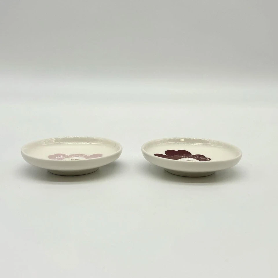 Juego de Platos Marimekko Unikko 8.5cm Maija Isola Rosa Claro x Rojo Bonito Diseño Foto 2 de 4