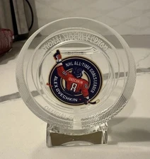 Alex Ovechkin Wash Capitals Crystal Puck - w/ Game-Used Ice from 895th Goal Game